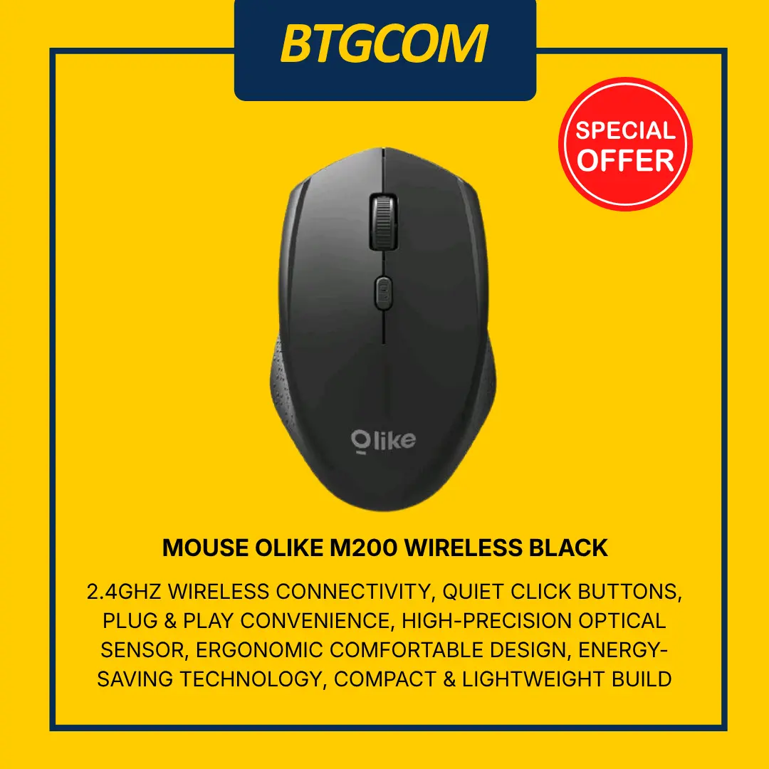 MOUSE OLIKE M200 WIRELESS BLACK NIRKABEL 3 MODE 1600DPI