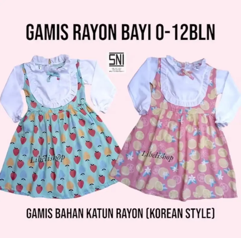 Gamis Bayi Korean Style “Sunja” 0-12Bln by Little Koda 1