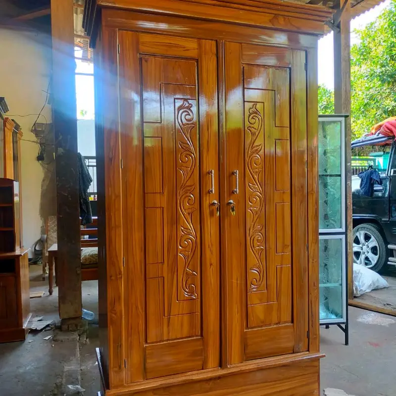 lemari kayu jati 2pintu minimalis Furniture 2