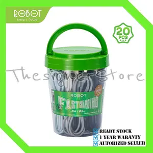 Kabel Data Micro USB ROBOT RBM100 II 1M Data Cable 2A Original (TOPLES isi 20Pcs)