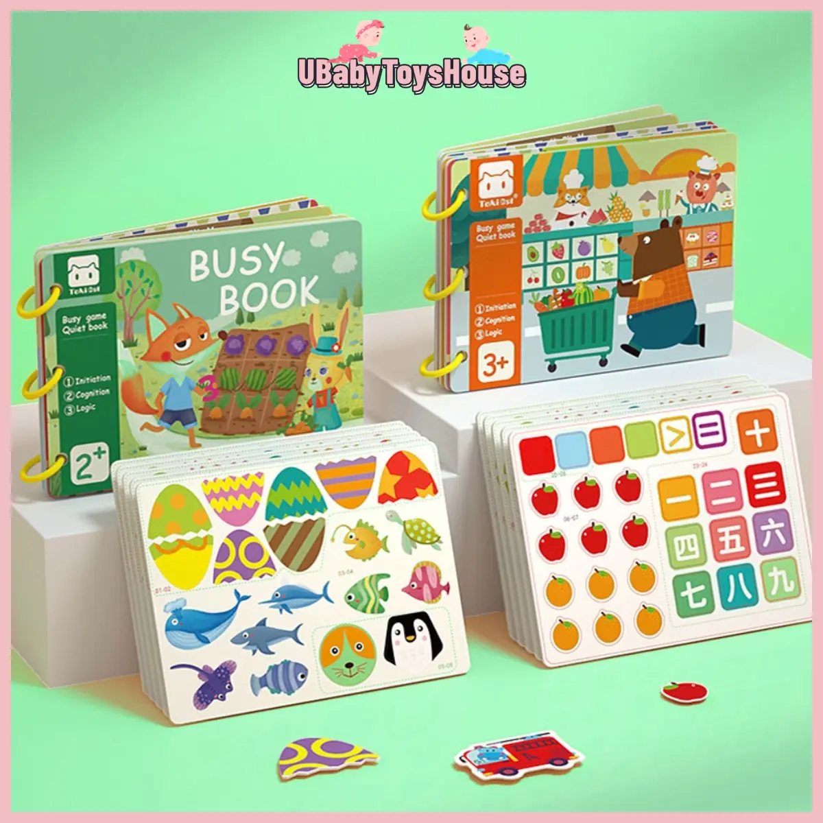【UBaby】 30 Halaman Quiet Book Busy Book Buku Edukasi Anak Buku Aktivitas Anak Kids Montessorri Activity Book Education janin