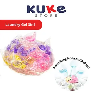 Laundry Gel Ball 3in1 Sabun Cuci Baju Penghilang Kotoran Noda Anti Bakteri / Detergen Liquid Bola Ajaib Pembersih Detergent Pewangi Pengharum Pelembut Pakaian Wangi Tahan Lama