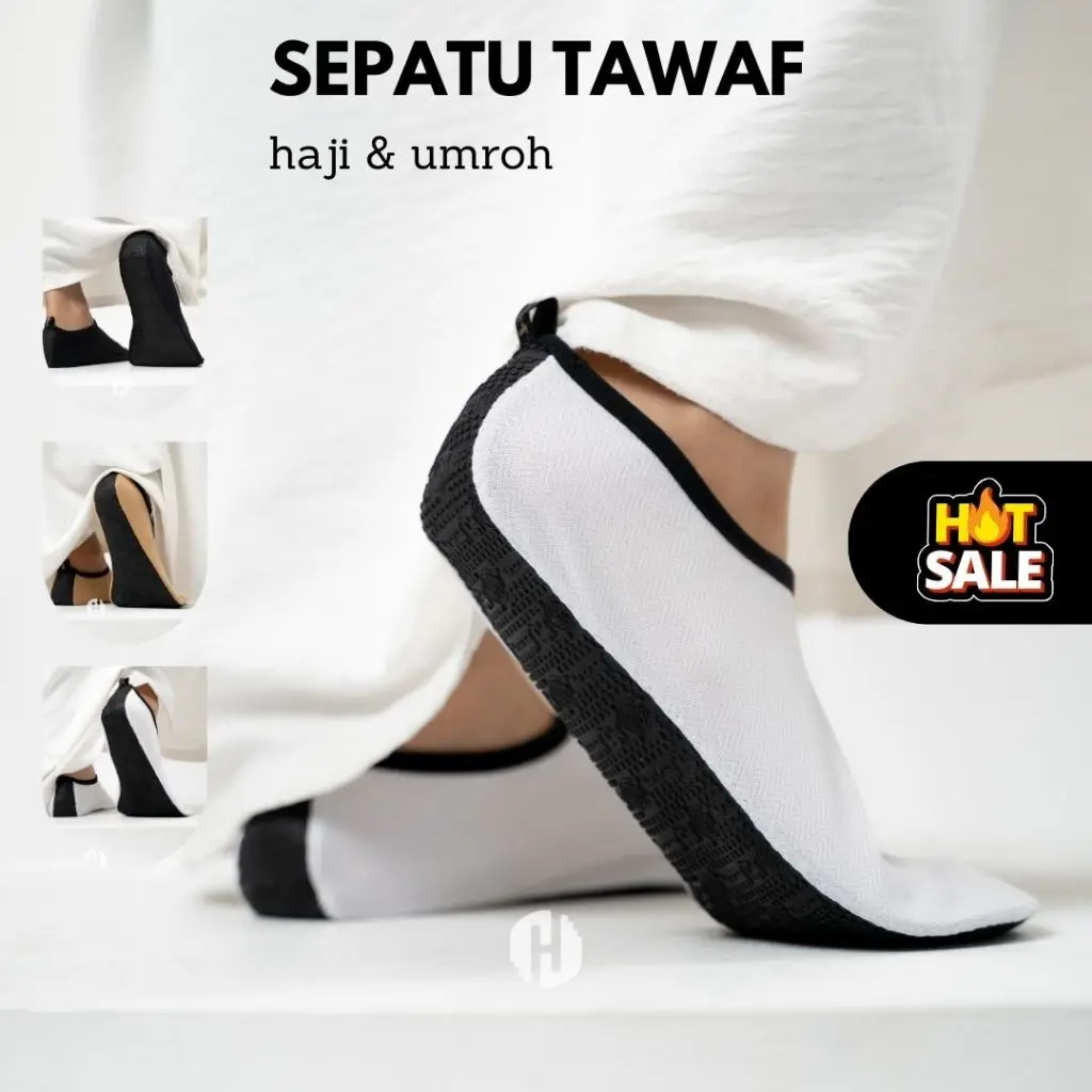 XXL Big Size Kaos Kaki Tawaf Jumbo Pria Muslim 44 45 46 Perlengkapan Haji dan Umroh Pria Hiban Store