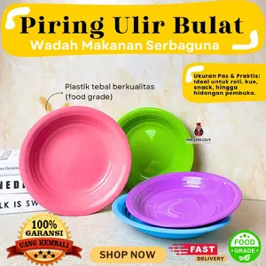 PIRING BULAT ULIR WARNA Kitchenware Plastik