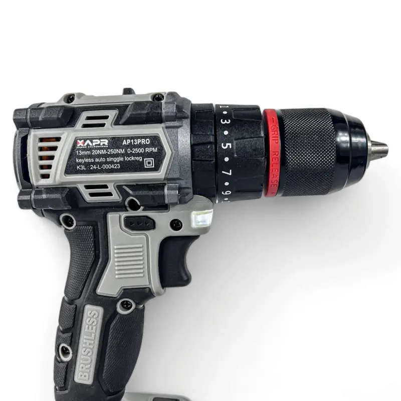 APR AP13PRO RAJA BOR BATERAI BRUSHLESS 13MM KEYLESS AUTO SINGLE LOCK ACCESORIS PREMIUM BESI BETON BAJA SEKRUP BAUT UNTUK PEKERJA PROFESIONAL 5