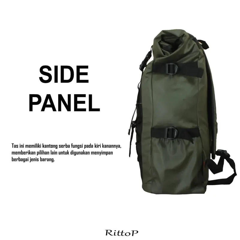 Rittop-Ransel Rittop backpack waterfroop ransel laptop pria wanita ransel kerja terlaris bestseller Hitam Sekolah 5