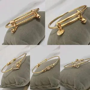 Gelang Keroncong Flexible - Gelang Titanium - Gelang Wanita - Gelang Lapis Emas Bracelets