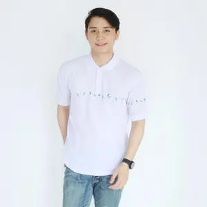 liso wear - Kaos Kerah Pria Polo Shirt Distro Motif Lengan Pendek Atasan Kerah Polos Katun Baju Casual