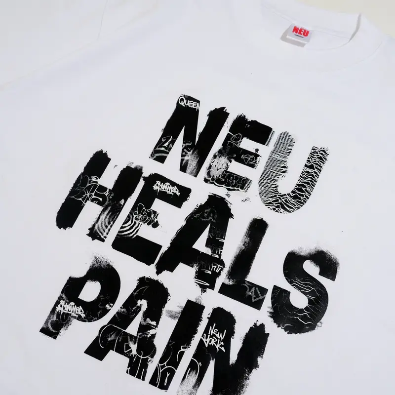 Neuboundaries - T-shirt Kaos Boxy - Heavyweight 16s - Putih - Heals 1