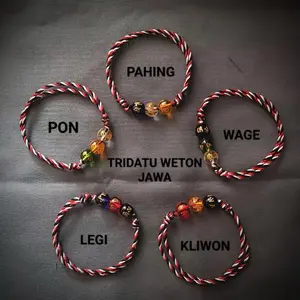 Gelang Tridatu Tibet Weton Pasaran Jawa untuk Anak Remaja dan Dewasa Diameter 1,5mm Tali Tridatu Elegan dan Nyaman