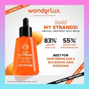 ￼Wonderlux Hold My Strands! Serum Hair Fall Treatment Scalp Serum Rambut Rontok Rambut Lebat 75ml Perawatan