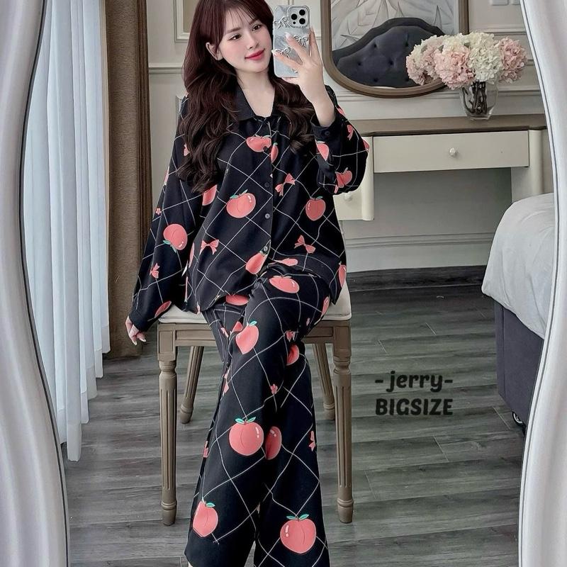 [BIGSIZE] Đồ Ngủ Tay Dài Chất Liệu Mango Jerry Home 6