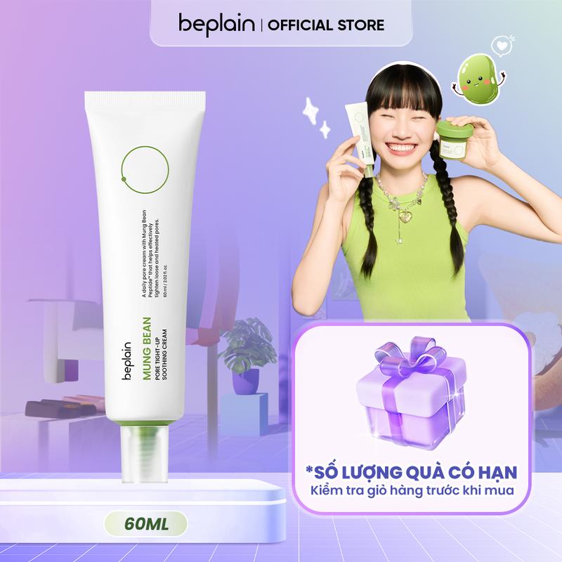   LS  Beplain Kem dưỡng Chiết Xuất Đậu Xanh Mung Bean Pore Tight-Up Soothing Cream Làm Dịu & Cấp Ẩm 60ml 