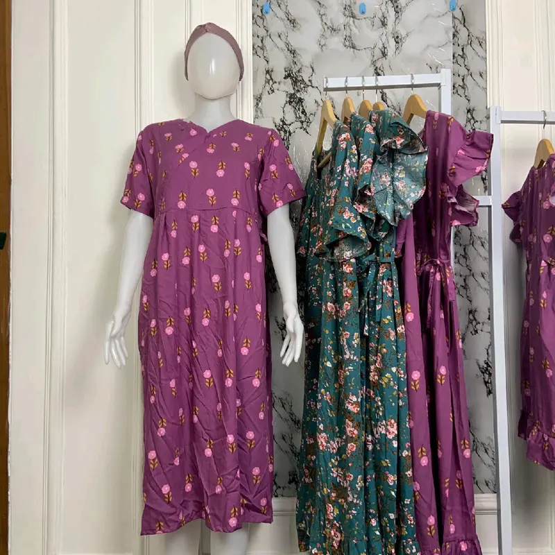 (DASTER IBU DAN ANAK COUPLE  MODEL KIMONO) Dress Rumah Baju Main Bahan Rayon Viscose Adem dan Lembut Busui Friendly [Harga Satuan] 1