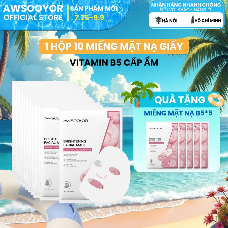   Mua 10 tặng 5  mặt nạ Niacinamide AWSOOYOR Dưỡng ẩm Cải thiện tông màu da Làm mờ vết thâm Nuôi dưỡng da Se khít lỗ chân lông Dùng được cho cả nam và nữ Phù hợp với mọi loại da Không chất bảo quản. 