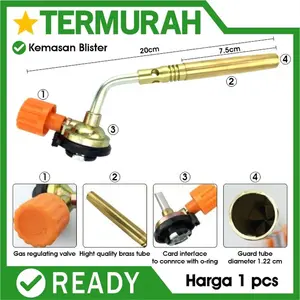 Kepala Las Portable Gas Torch Flame Gun Blow Kepala Gas Korek Api Kuningan