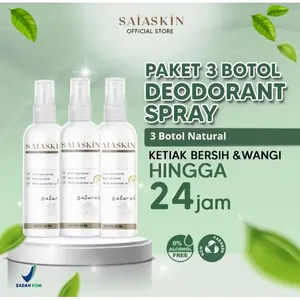 SAIASKIN PAKET 3 BOTOL DEODORANT SPRAY NATURAL (BPOM)