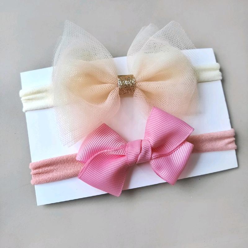 Nylon Headband Bayi | Satu Set Isi 2 Bando | Bando Bayi Aksesoris Anak 2