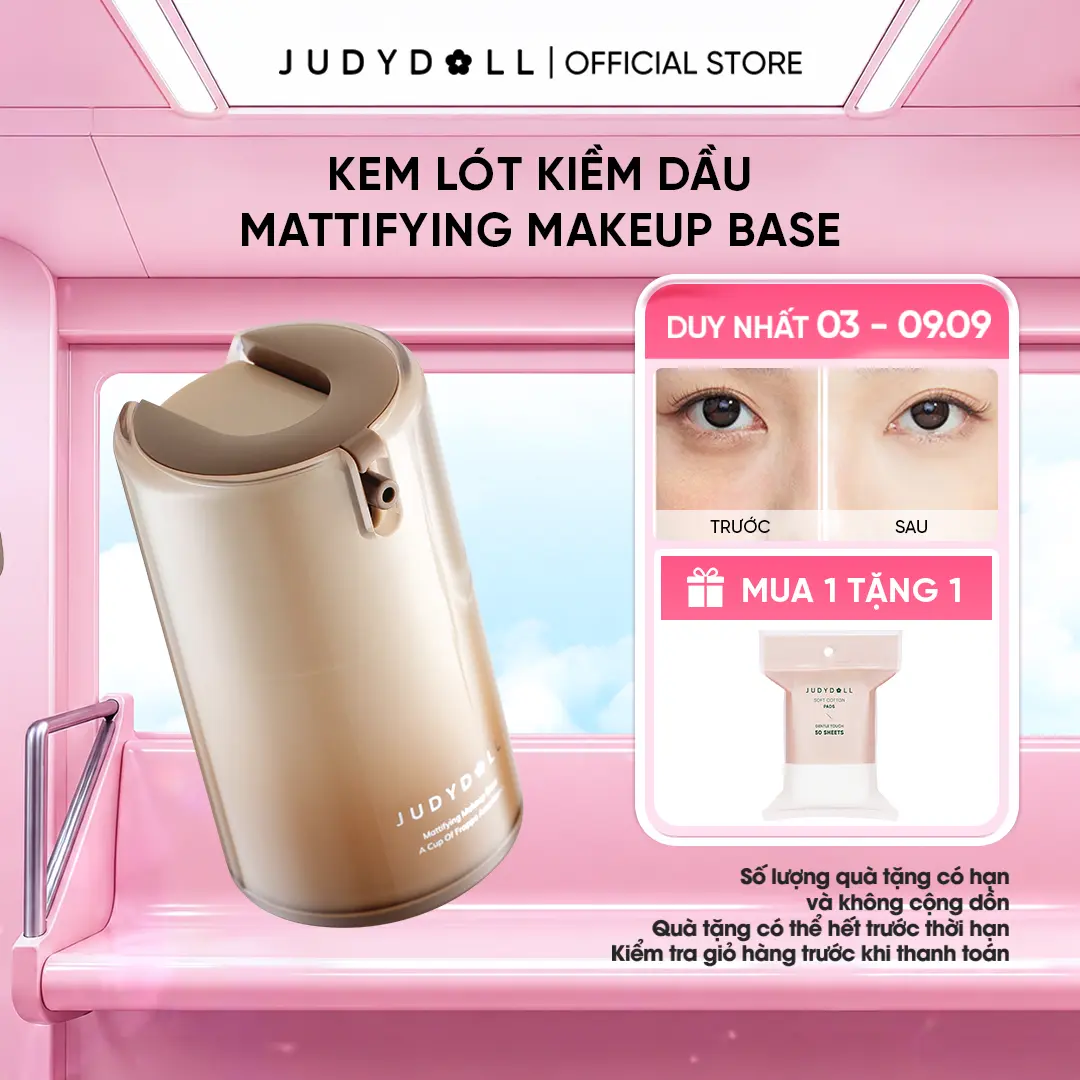 Judydoll Kem Lót Mattifying Makeup Base Kiềm Dầu Lâu Trôi Chất Mỏng Nhẹ Giảm Xuống Tone 8h Kiểm Dầu Hàng Chính Hãng