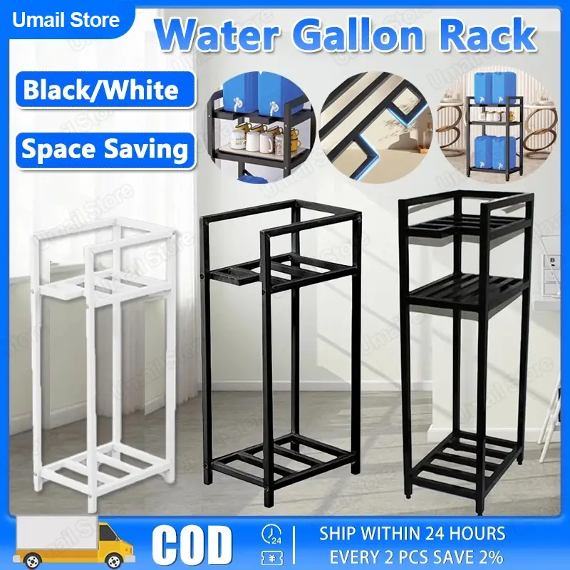 2/3 layer White/Black Water Rack Water Container Rack And Water ...