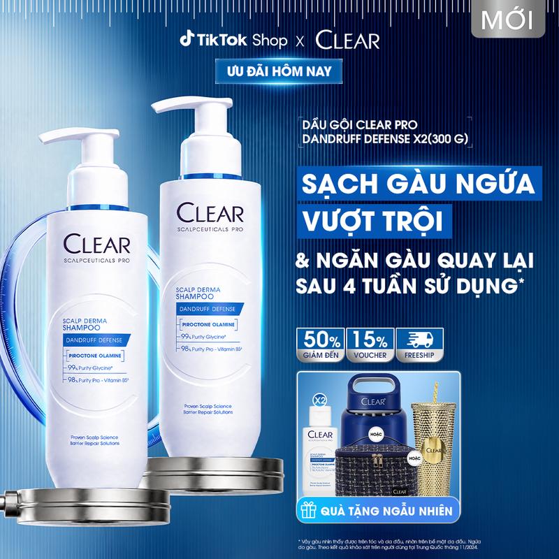 Combo 2 Dầu Gội Chuyên Dụng Giúp Sạch Gàu Ngứa Vượt Trội Clear Pro Dandruff…