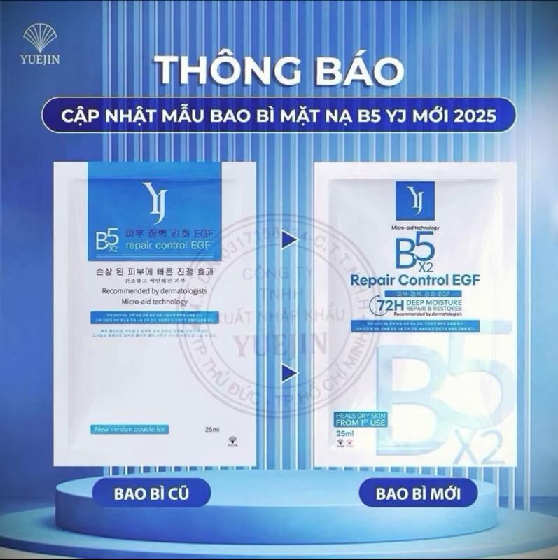 Mặt Nạ Cấp Ẩm Dưỡng Da B5 Yuejin Mask 25ml Mẫu Mới Làm Đẹp Da Skincare 