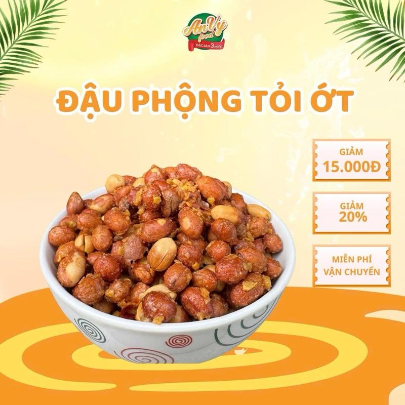  500gr Đậu Phộng Rang Tỏi Ớt Giòn Thơm - Ăn Vặt AnVy Foods 