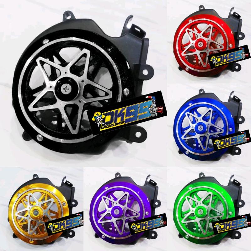 Tutup cover kipas set Spiner Spinner Putar Motif bintang full Vespa Beat Fi Street Scoopy Mio Vario Mio M3 Mio Soul GT Motor Motorcycle 0