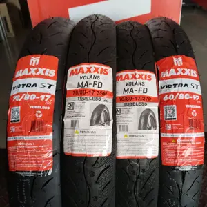 Sepaket Ban Luar Maxxis Victra ST & Volans 60/80-17 & 70/80-17 Tubeless Ban Dragrace Ring 17 Kualitas Original