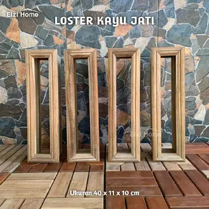 Loster Minimalis Roster Kayu jati Ventilasi udara rumah ukuran  40 x 11 x 10 cm Asli