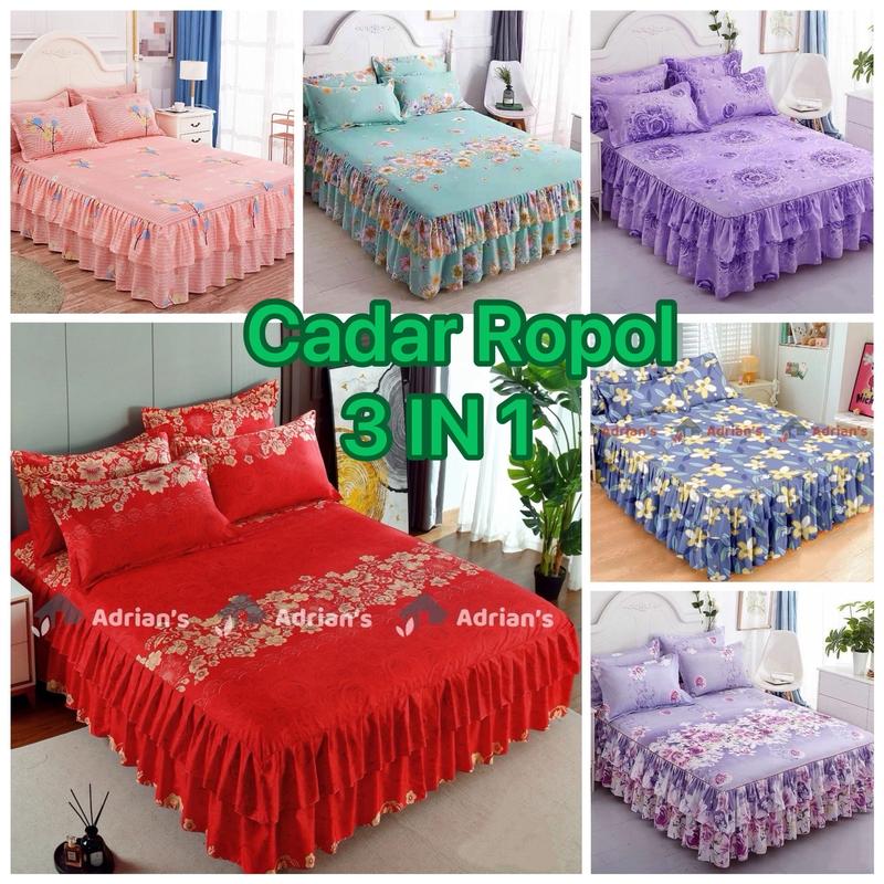 Adrian's Queen 3-dalam-1 Set Ropol Cadar Lembut/Berkualiti Tinggi ...