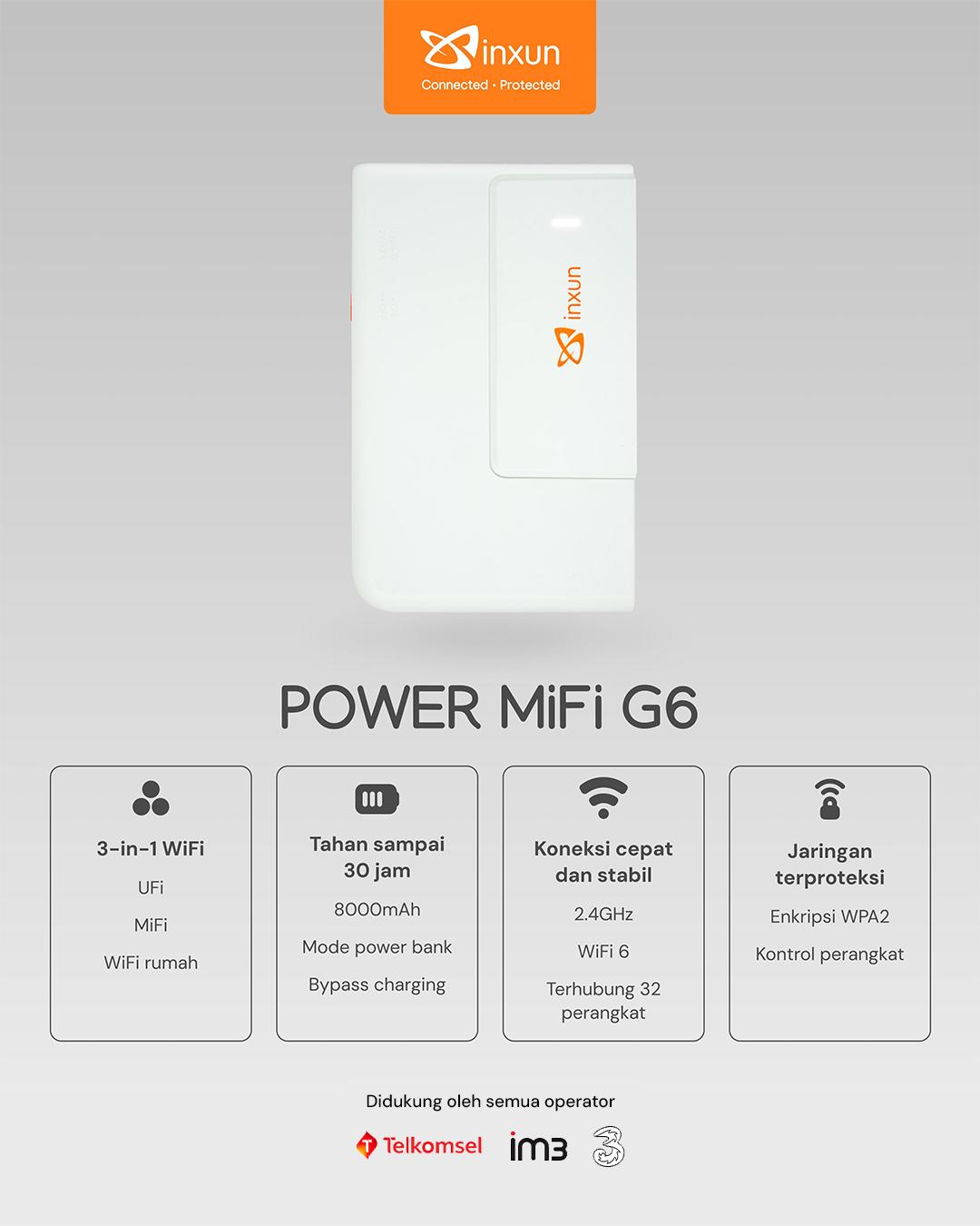 [COD] XINXUN Power MiFi 4G G6 ｜3-in-1 WIFI ｜Tahan sampai 30 jam｜Koneksi cepat dan stabil｜Jaringan terproteksi
