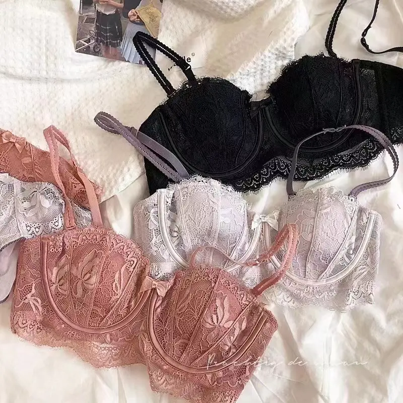 Đồ Lót Nửa Cúp Ren Gợi Cảm, Bộ Vỏ Áo Ngực Thoải Mái Chống Sag, Mới
