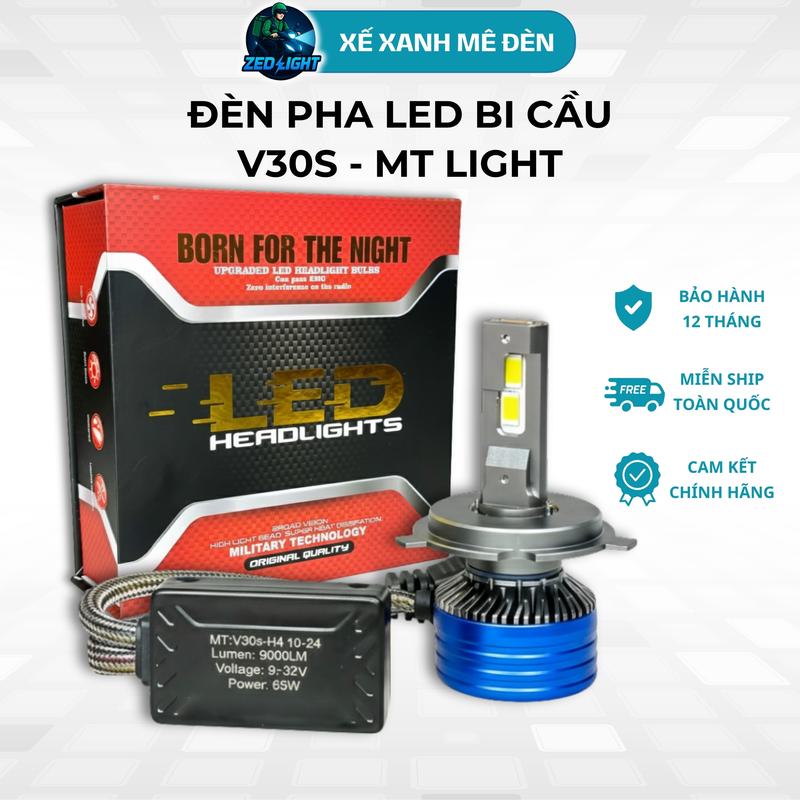  Đèn Pha LED V30S MT Sáng Trắng Gom Chiếu Xa 65W 9 24V Điện Bình LẮP Ô TÔ XE MÁY Chân H4 H7 H11 HB3  9005  - Phụ Tùng den  led 