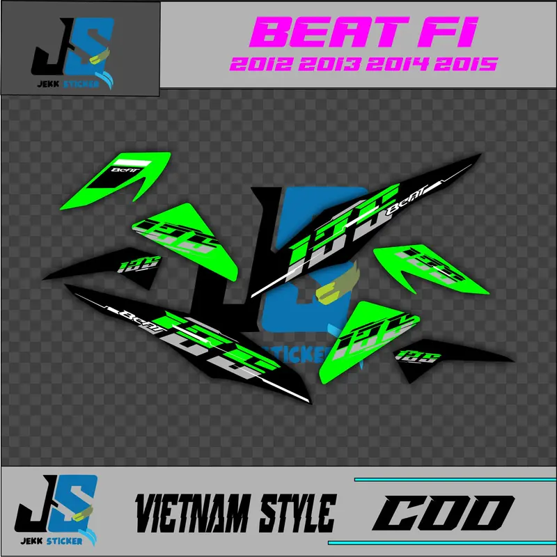 STRIPING SIMPEL HONDA BEAT FI DESAIN VIETNAM STYLE 04 NEW 125  SUDAH DICUTING TINGGAL TEMPEL 3