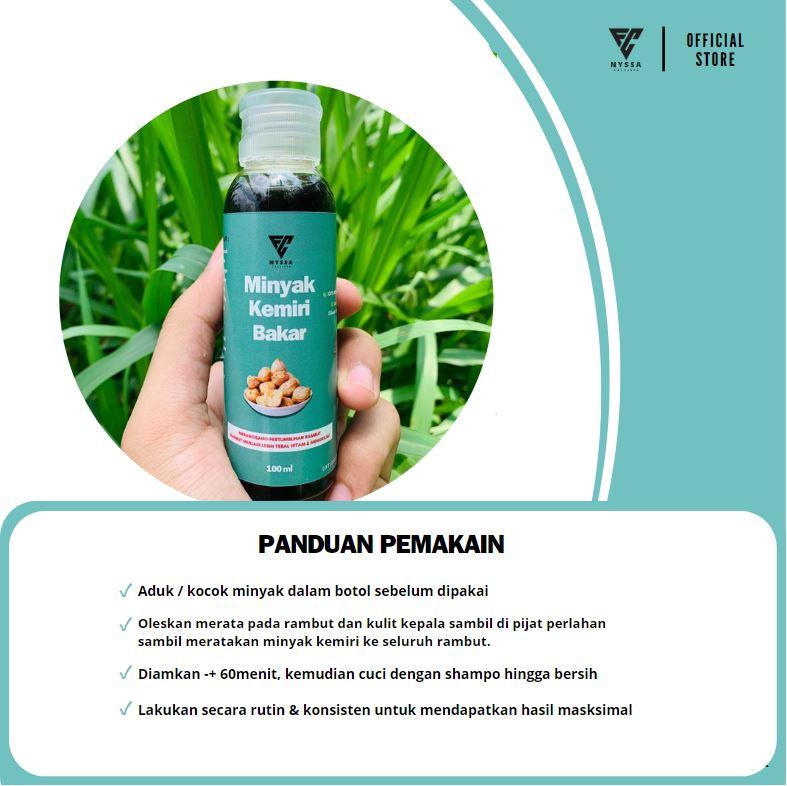 NYSSA Minyak Kemiri Bakar Penumbuh Rambut Botak Rontok - Alis - Jenggot 100% Asli Kemiri Original 3