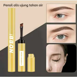 Pensil alis ujung tahan air, tahan lama, tidak luntur, tahan keringat, dan tidak luntur