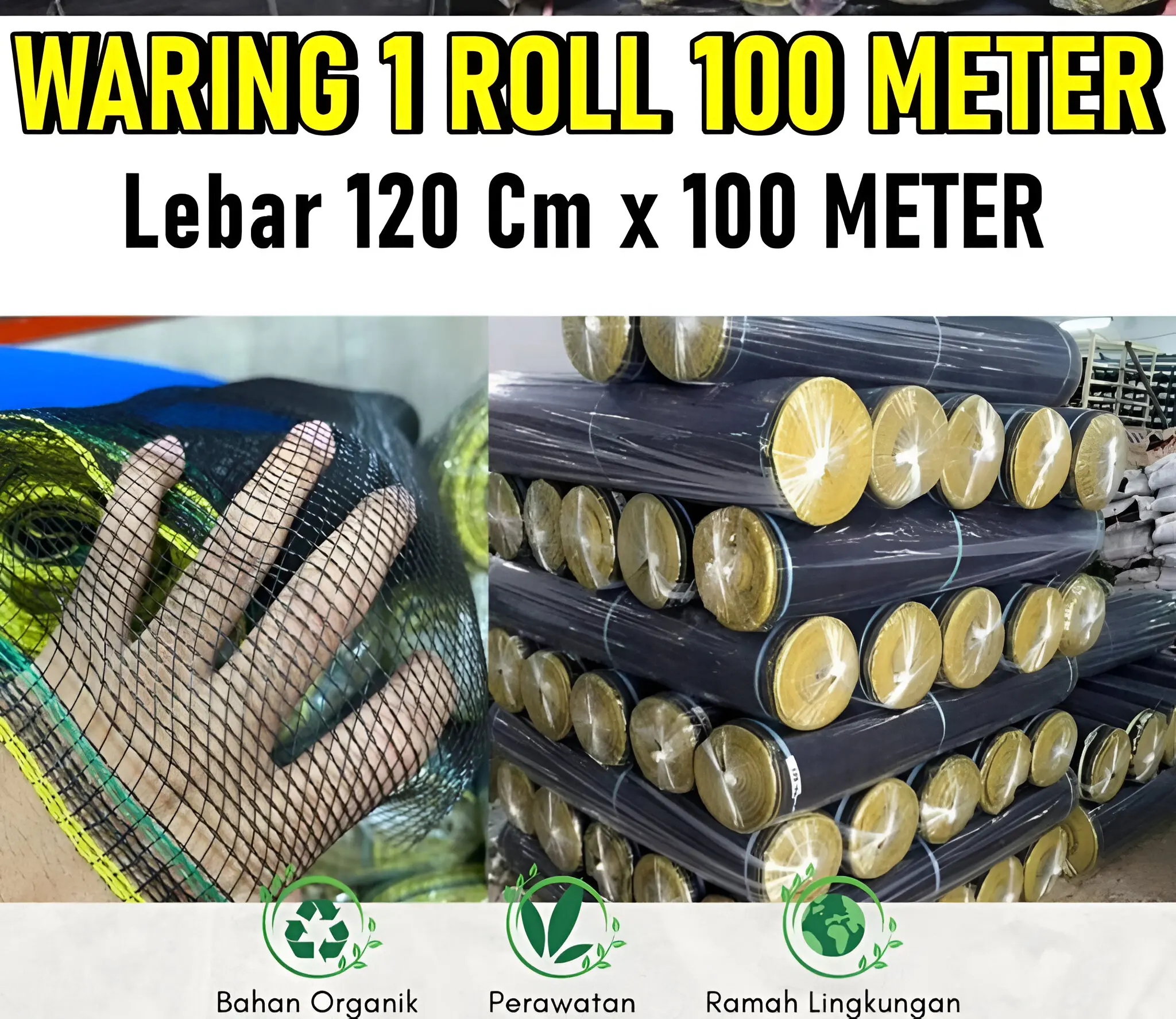 Jaring Waring Panjang 100 Meter x 120 Cm Waring Pagar Kandang