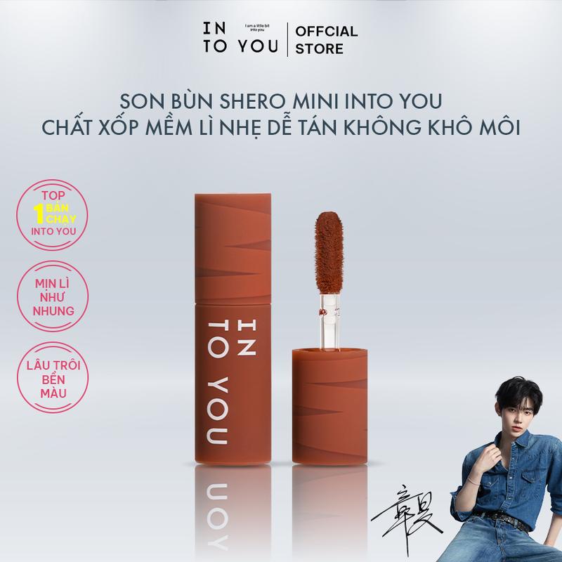 Son Bùn MINI Shero INTO YOU Chất Xốp Mềm Lì Nhẹ Dễ Tán Không Khô Môi Dùng Cho Môi Và Má 1g