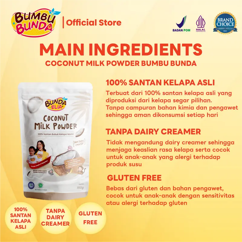 Bumbu Bunda by Elia Coconut Milk Powder Santan Bubuk Kelapa 6