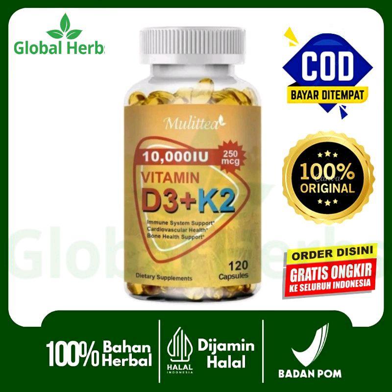 Suplemen Multitea Vitamin D3 K2 10000IU Asli Untuk Tulang dan Sendi 0