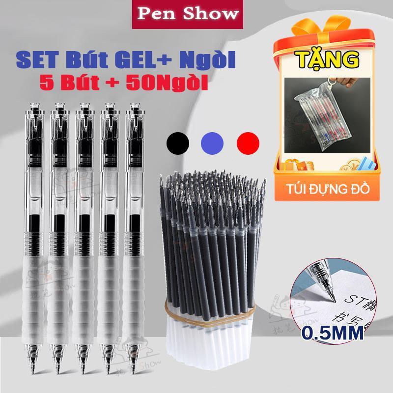 【5 bút + 50 ruột bút Tặng kèm hộp đựng bút】 Đóng gói trong ngày, giao hàng ngày hôm sau tại Thành phố Hồ Chí Minh. Dùng thử 7 ngày, hoàn tiền nếu không hài lòng. Bộ bút gel cơ bản: . Viết trơn tru, mực khô nhanh, kiểu dáng Nhật Bản và Hàn Quốc.316A