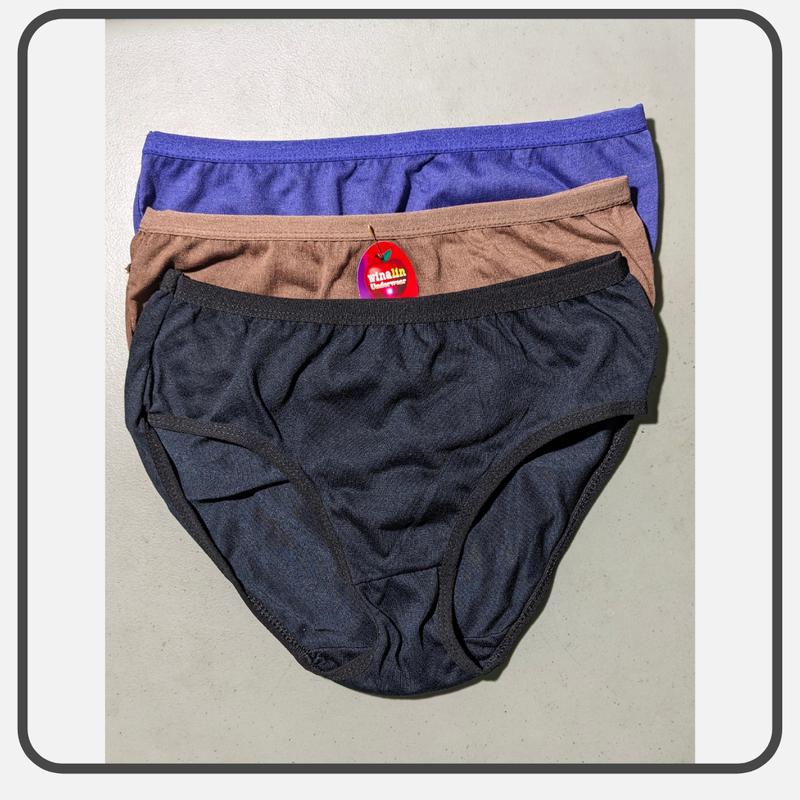 Paket Bundle 3 Pcs CD Winalin Gelap Celana Dalam Wanita Bahan Katun Size M L XL XXL-5L 3