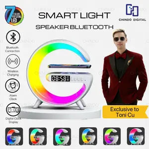 [EKSLUSIF LIVE TONI_CU] CID G63 Wireless 2in1 Speaker Bluetooth Portable Clock Speaker D5 LED Display Alarm Bluetooth 5.0 Jam Bass