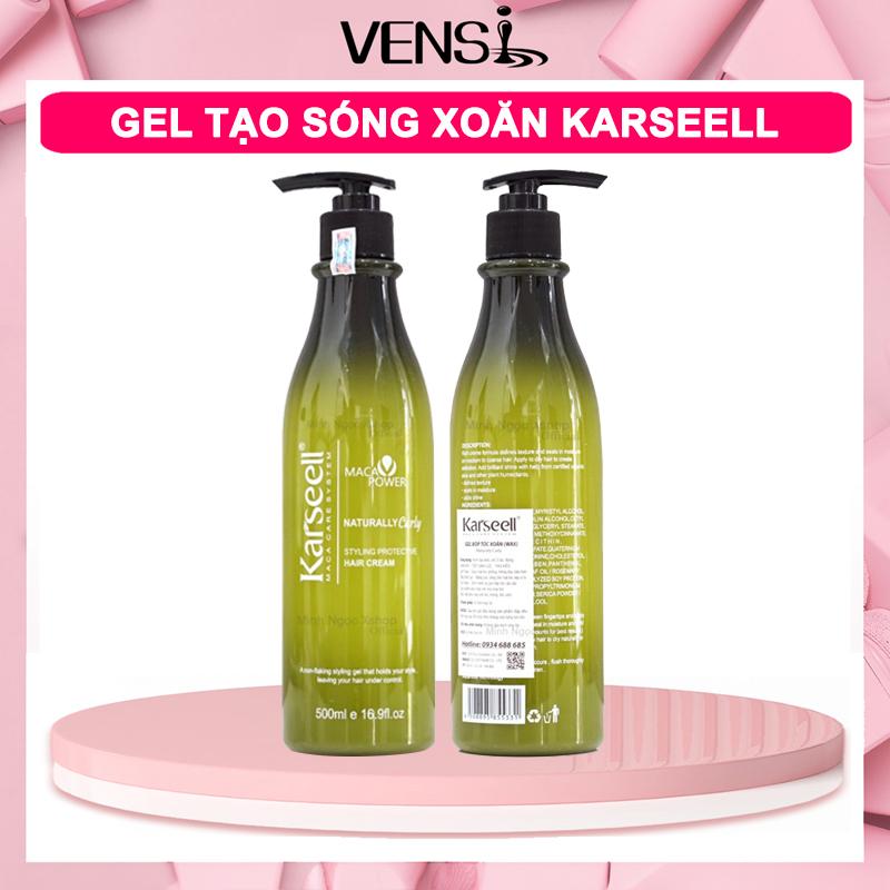 Gel tạo sóng xoăn Karseell Naturally Curly 500ml - Dầu argan và vitamin giàu dưỡng chất keo mềm giữ nếp tóc