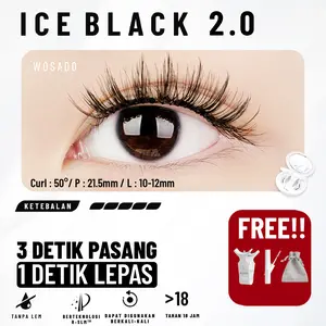 (ICE BLACK) WOSADO 2.0  Bulumata Magnetic Bulumata Lebat Eyelash Extention