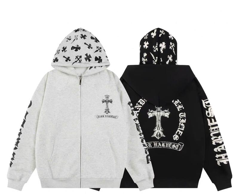 Mẫu Hot Áo Khoác NAm Áo Khoác Hoodie Nam Nữ Có Dây Kéo Hai Nón IN Họa Tiết Chữ Thâp Kiểu Dáng Độc Lạ Thời Trang