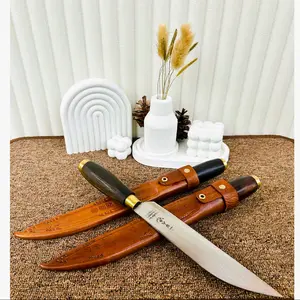 Pisau Solingen Lokal 30 cm Baja Super Premium Serangka Kulit Sapi Asli Kitchenware