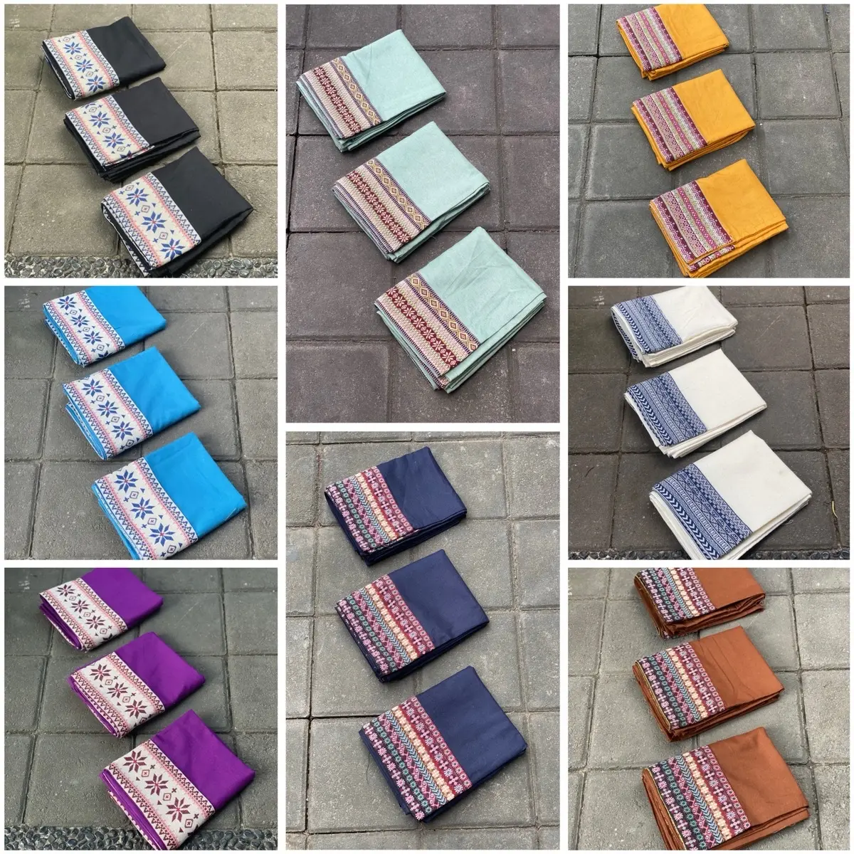 Saput Polosan Antik Antik Bahan katun linen