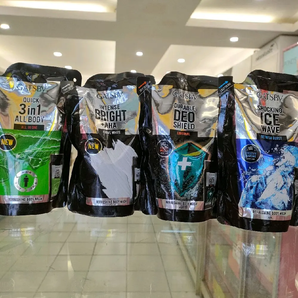 Gatsby shower gel 450ml.sabun mandi cair men yg mengandung anti bakterial agent yg berfungsi membunuh kuman dan bakteri penyebab. bau badan.lembud d kulit dan gak bikin kering.